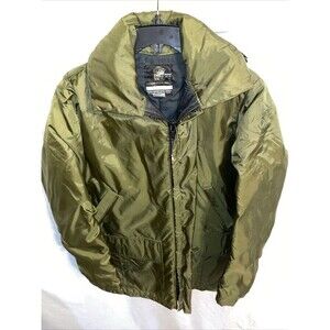 Stearns Men’s Jacket / Floatation Device Size Medium Green Hooded Outdoors Vtg.